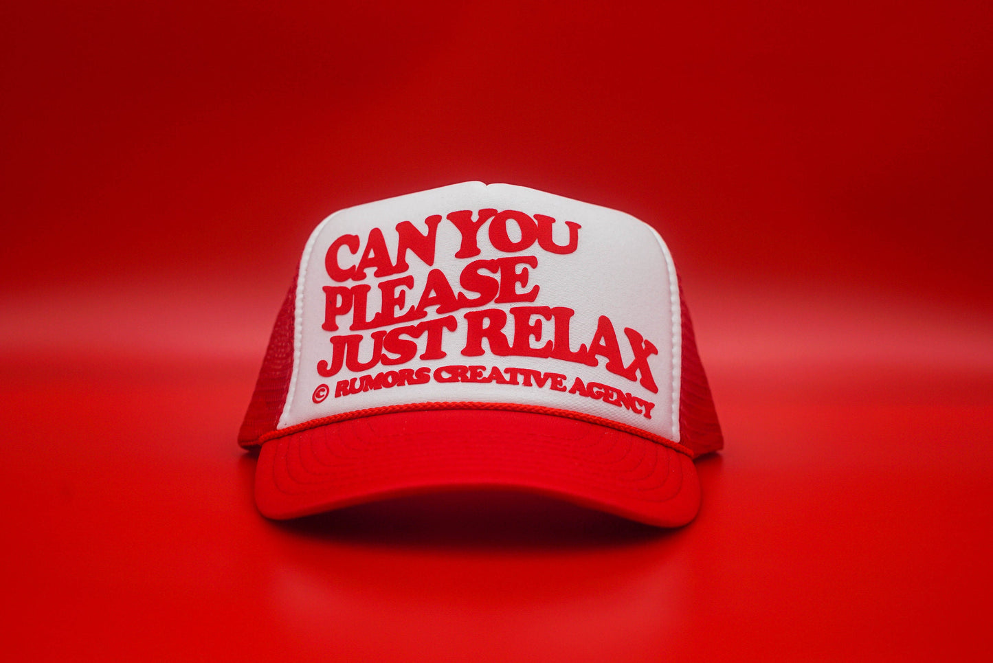 The "Can You Please Just Relax" Funny Trucker Hat