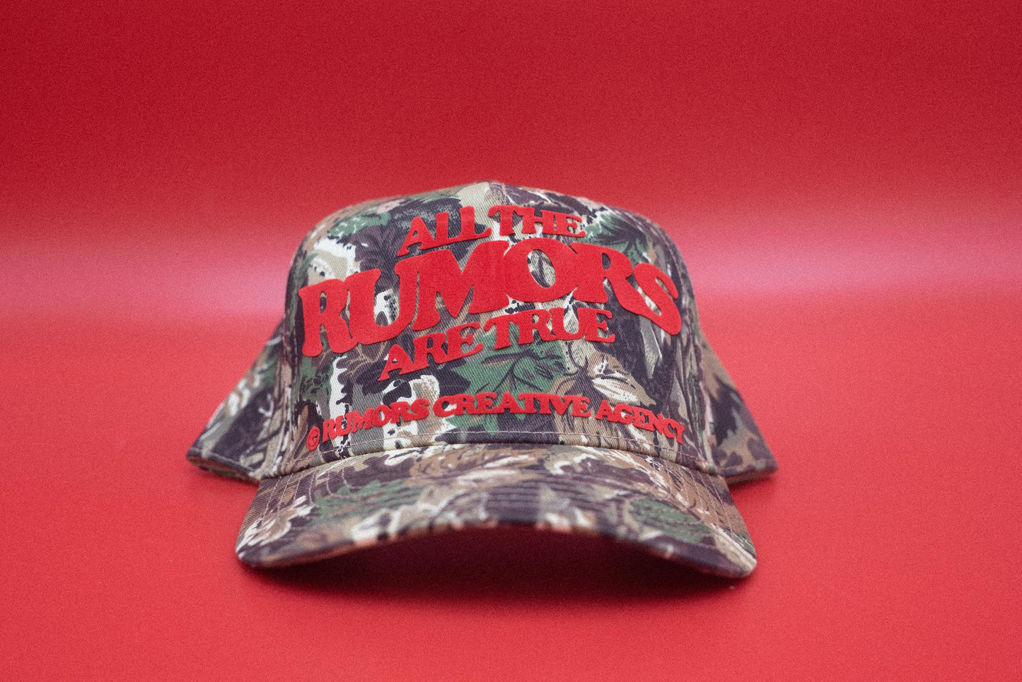 The "Camo Rumors" Hunting Trucker Hat