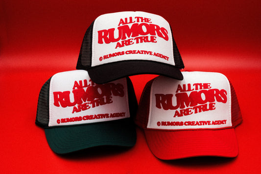 The "Puff Print Rumors" Trucker Hats