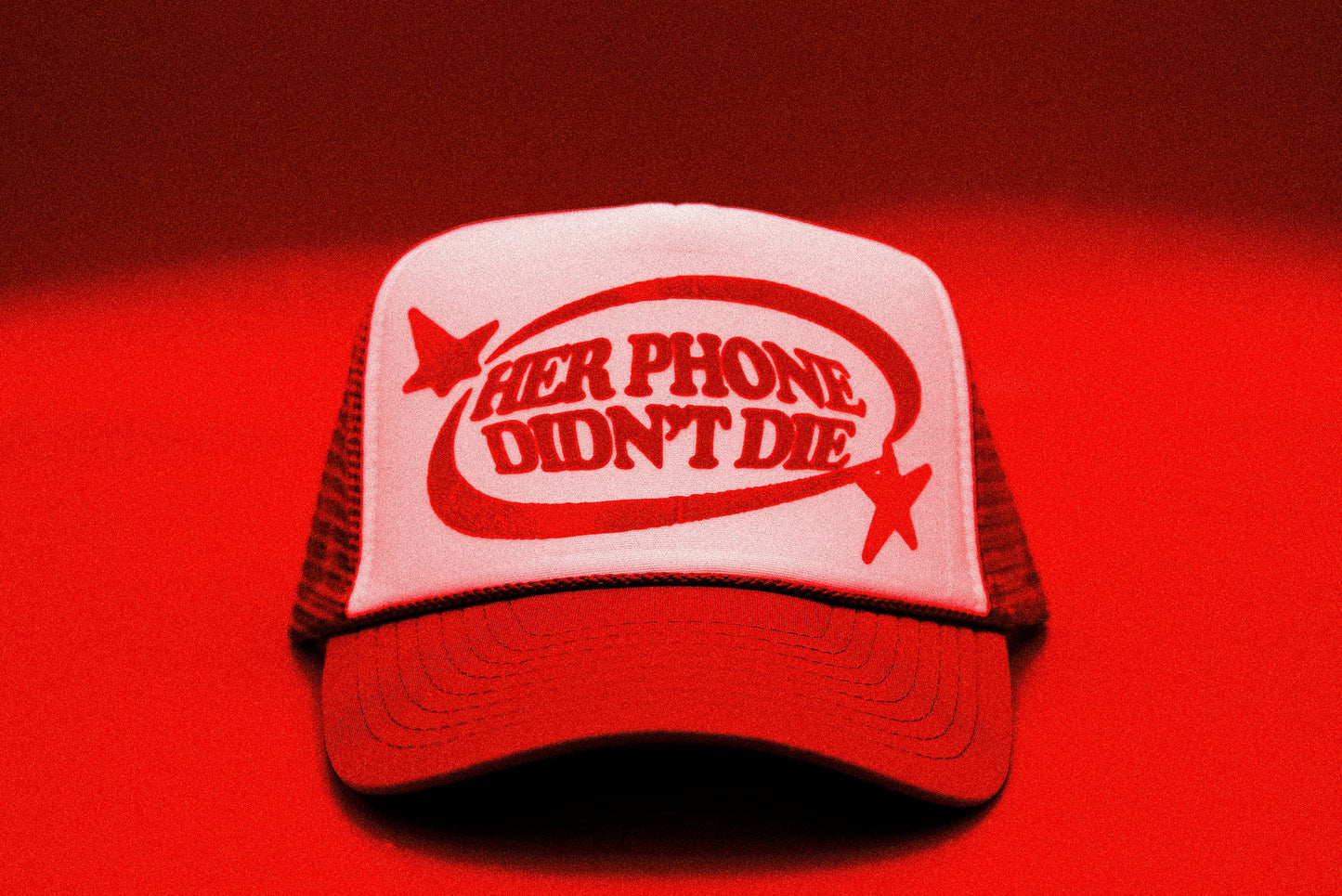 The "Her Phone Didn't Die" Funny Trucker Hat