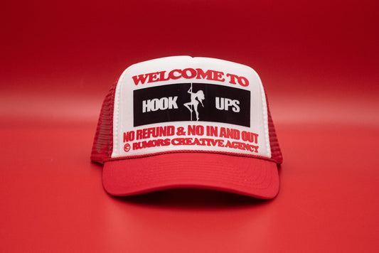 The "Welcome To Hook Ups" Funny Trucker Hat