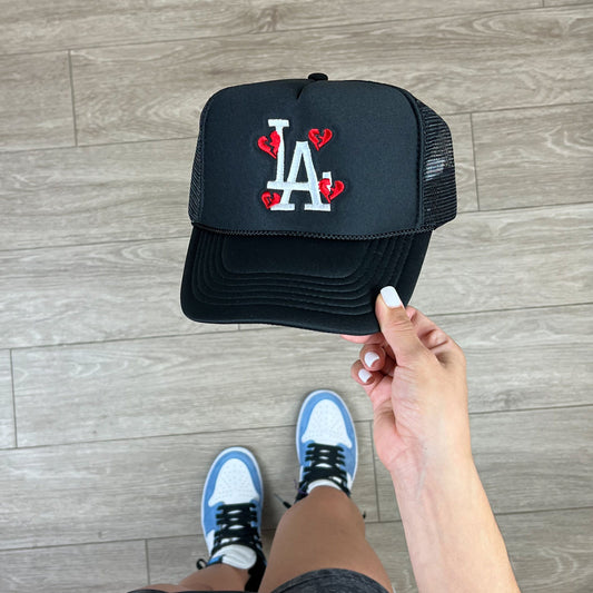 LA Los Angeles "Broken Hearts" Baseball Trucker Hats