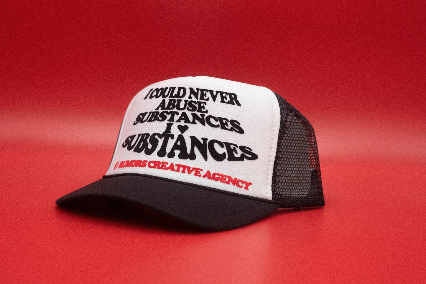 The "I Could Never Abuse Substances" Funny Trucker Hat