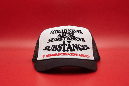 The "I Could Never Abuse Substances" Funny Trucker Hat