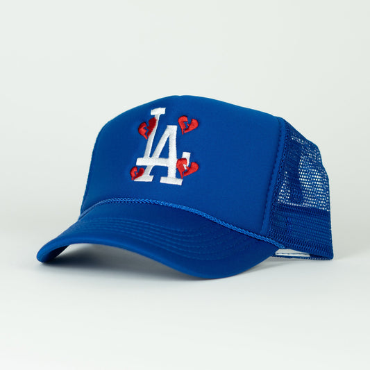 "Broken Hearts" Royal Blue Trucker Hat