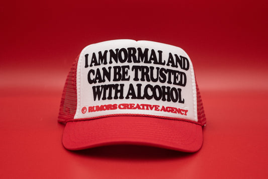 The "I Am Normal And Can Be Trusted" Funny Trucker Hat