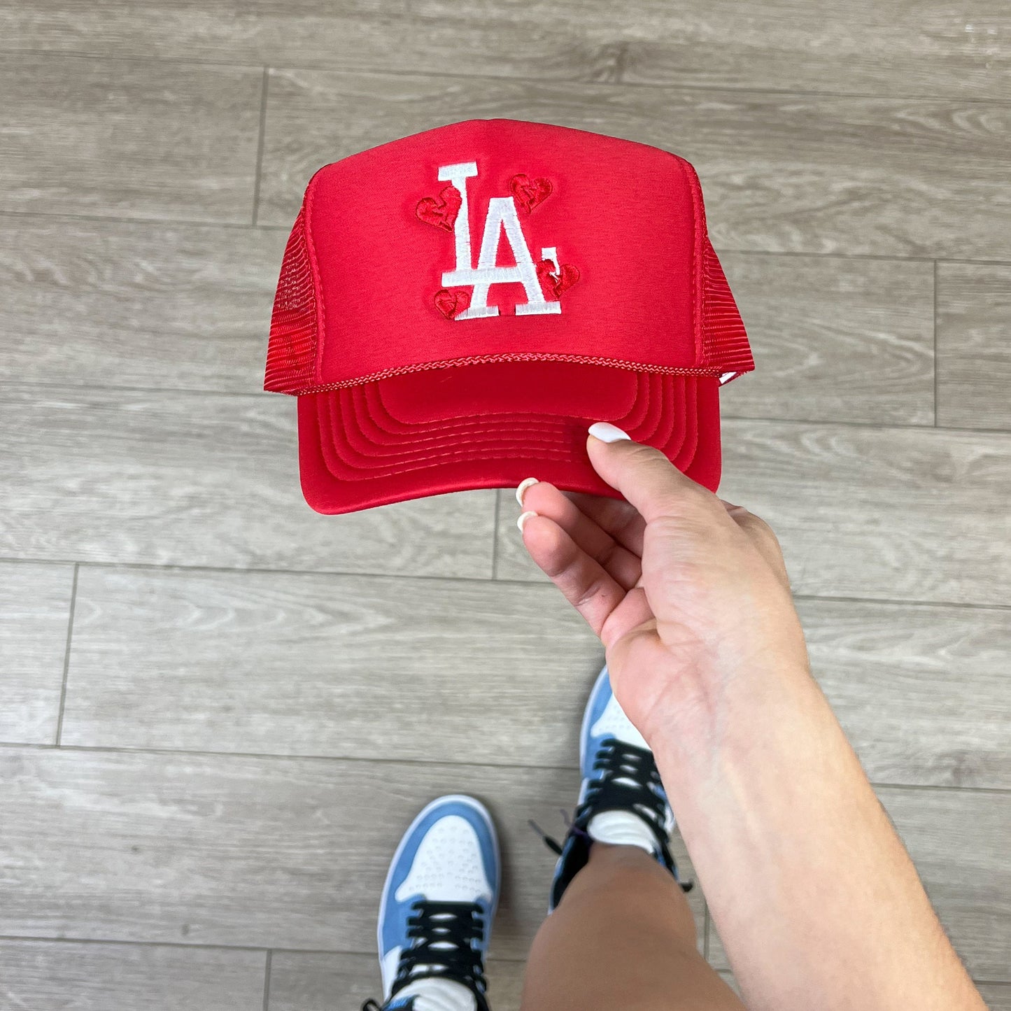 The "LA Broken Hearts" Red Trucker Hat