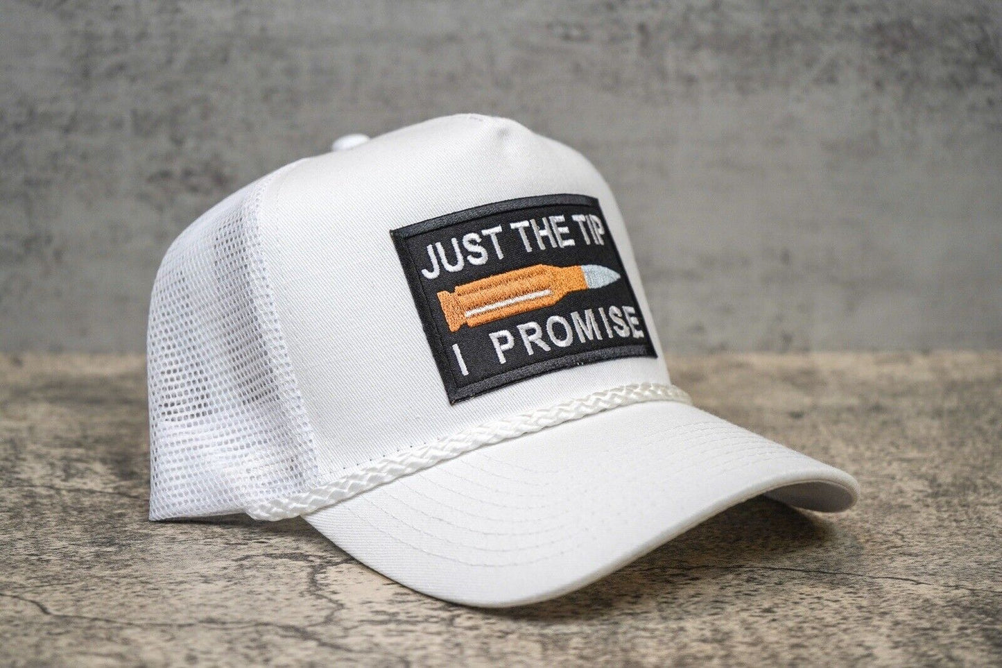 The "Just The Tip I Promise" Funny Trucker Hat