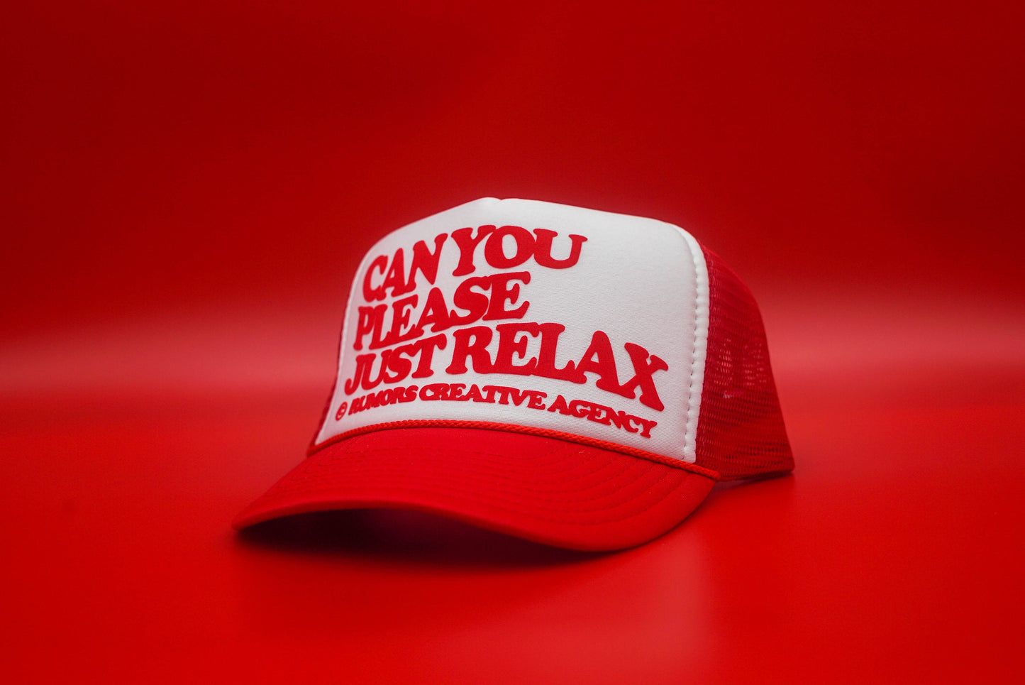 The "Can You Please Just Relax" Funny Trucker Hat