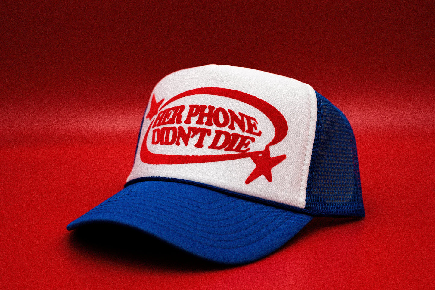 The "Her Phone Didn't Die" Funny Trucker Hat