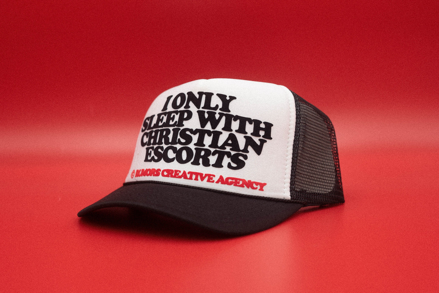 The "I Only Sleep With Christian Escorts" Funny Trucker Hat