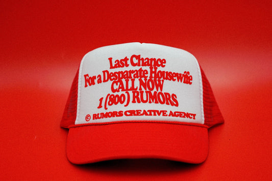 The "Last Chance For A Desperate Housewife" Funny Trucker Hat